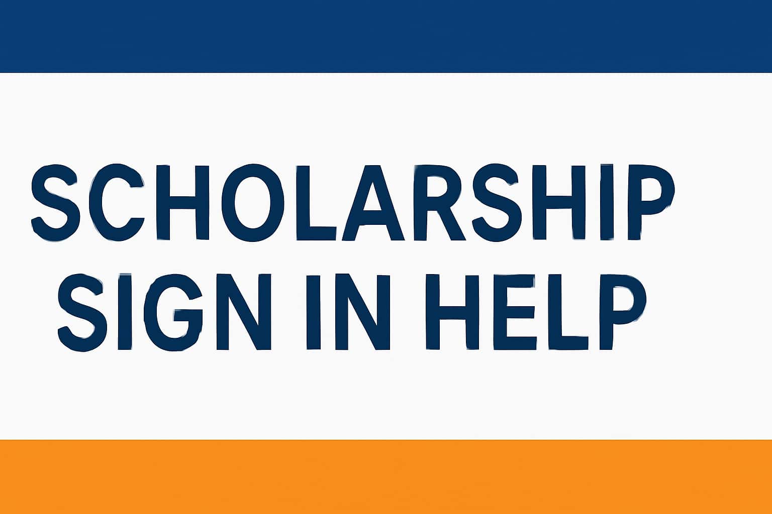 Scholarship Sign In Help