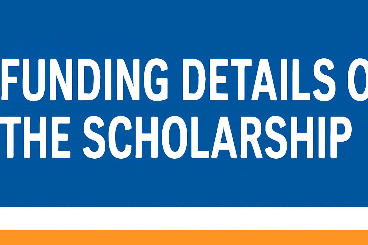 Funding Details of the Scholarship