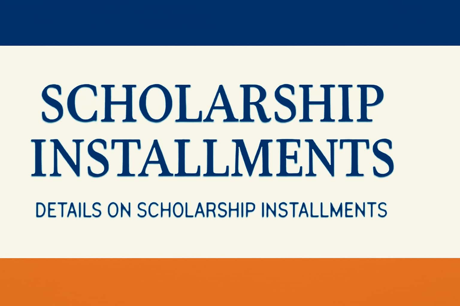 Details on Scholarship Installments